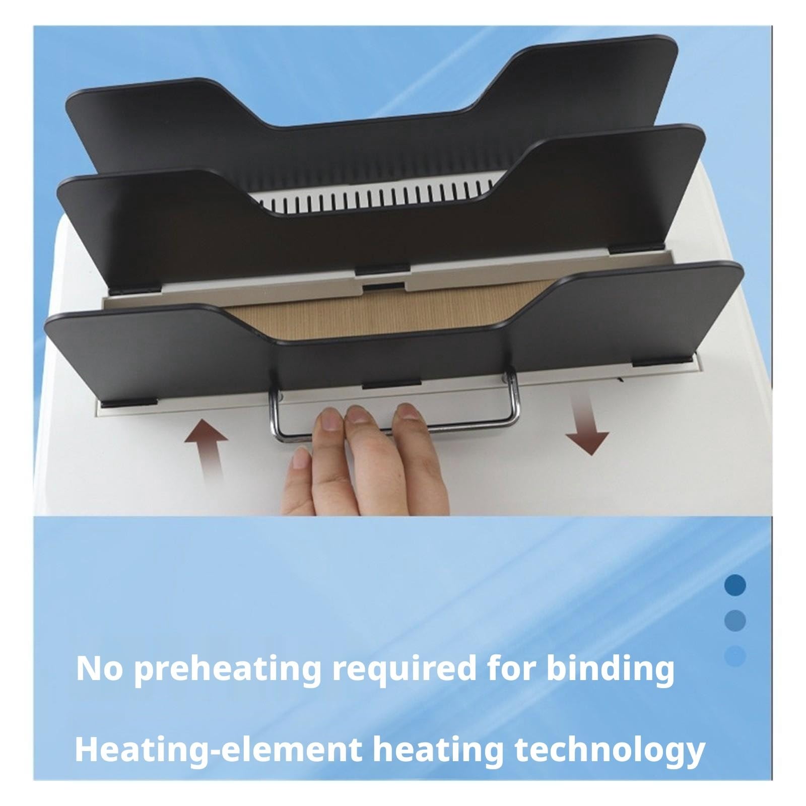 Legante elettrico completamente automatico della rilegatrice a contratto hot-melt Nessun tempo di preriscaldamento 330 mm max. Dimensioni di rilegatura Operazione senza sforzo