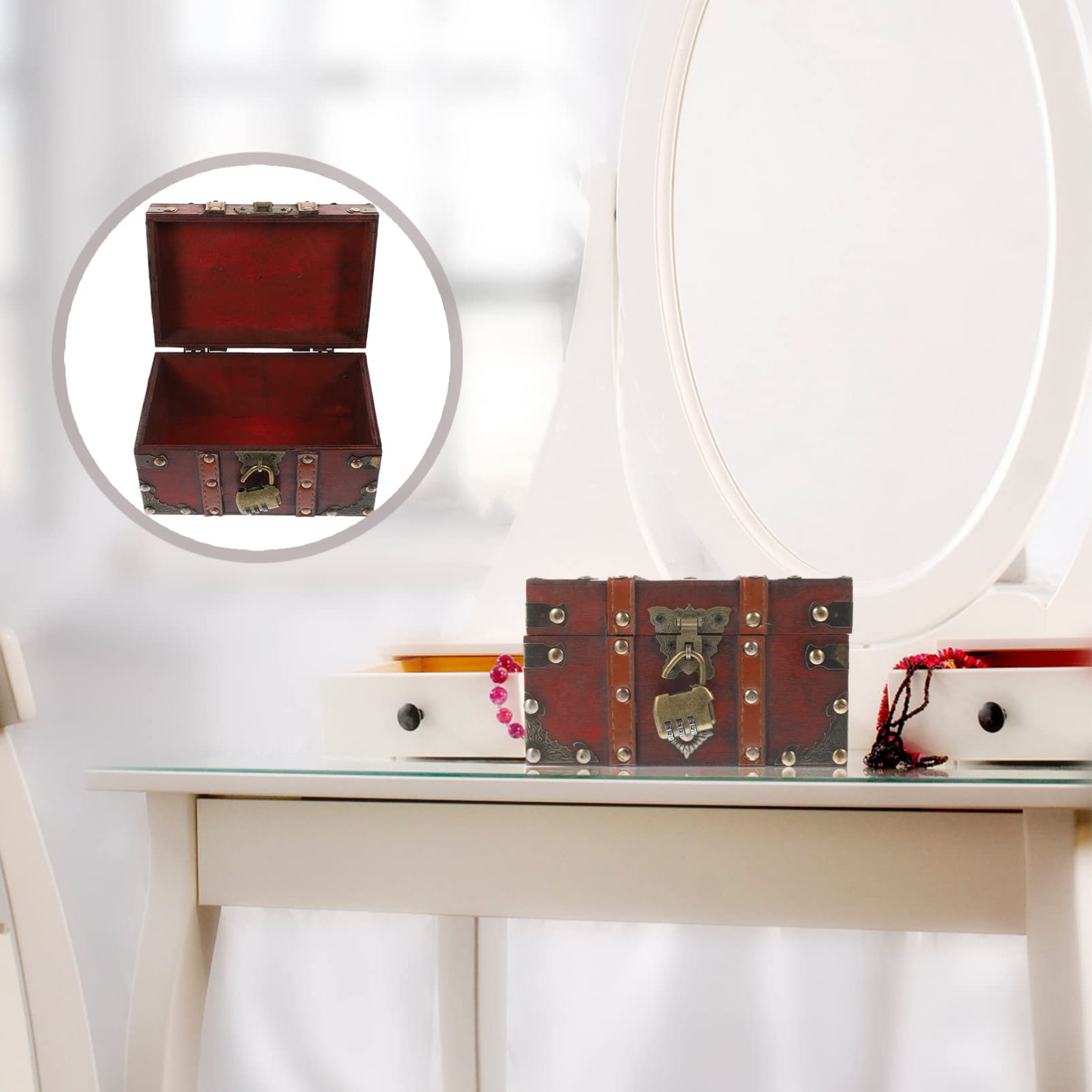 Alipis Vintage Schmuckkästchen Mit Pfauenmuster | Runder Schmuck-Organizer Mit Samtfutter | Metall Schatztruhe