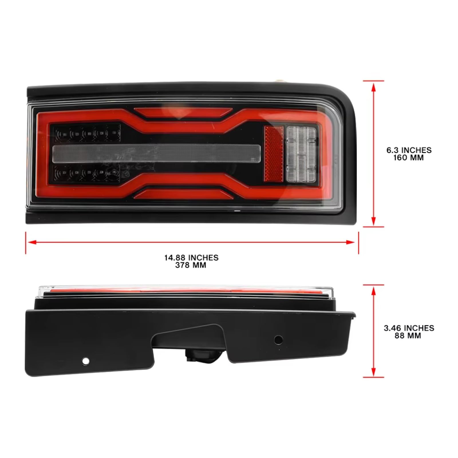 Compatible Con Hummer H2 2003-2009 Luces Traseras Luces Diurnas, Luces De Freno Y Luces Direccionales Izquierda Y Derecha luces advertencia traseras(Smoked Taillight)