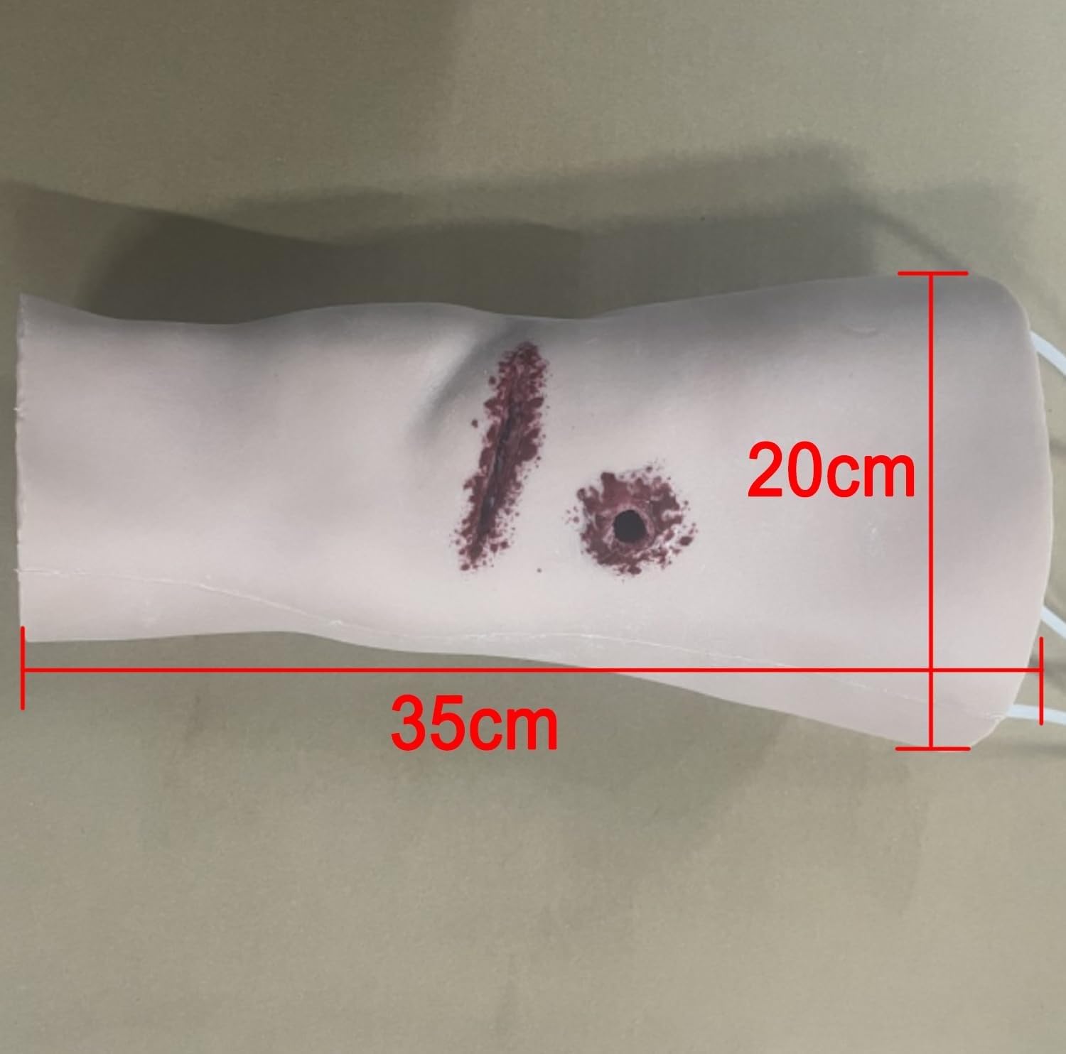 Beinwunde-Simulationsmodell, Wundpackungs-Trainer-Kit for die unteren Extremitäten, wiederverwendbares Knie-Oberschenkel-Trauma-Blutungs-Hämostase-Modell, 3 simulierte Wunden