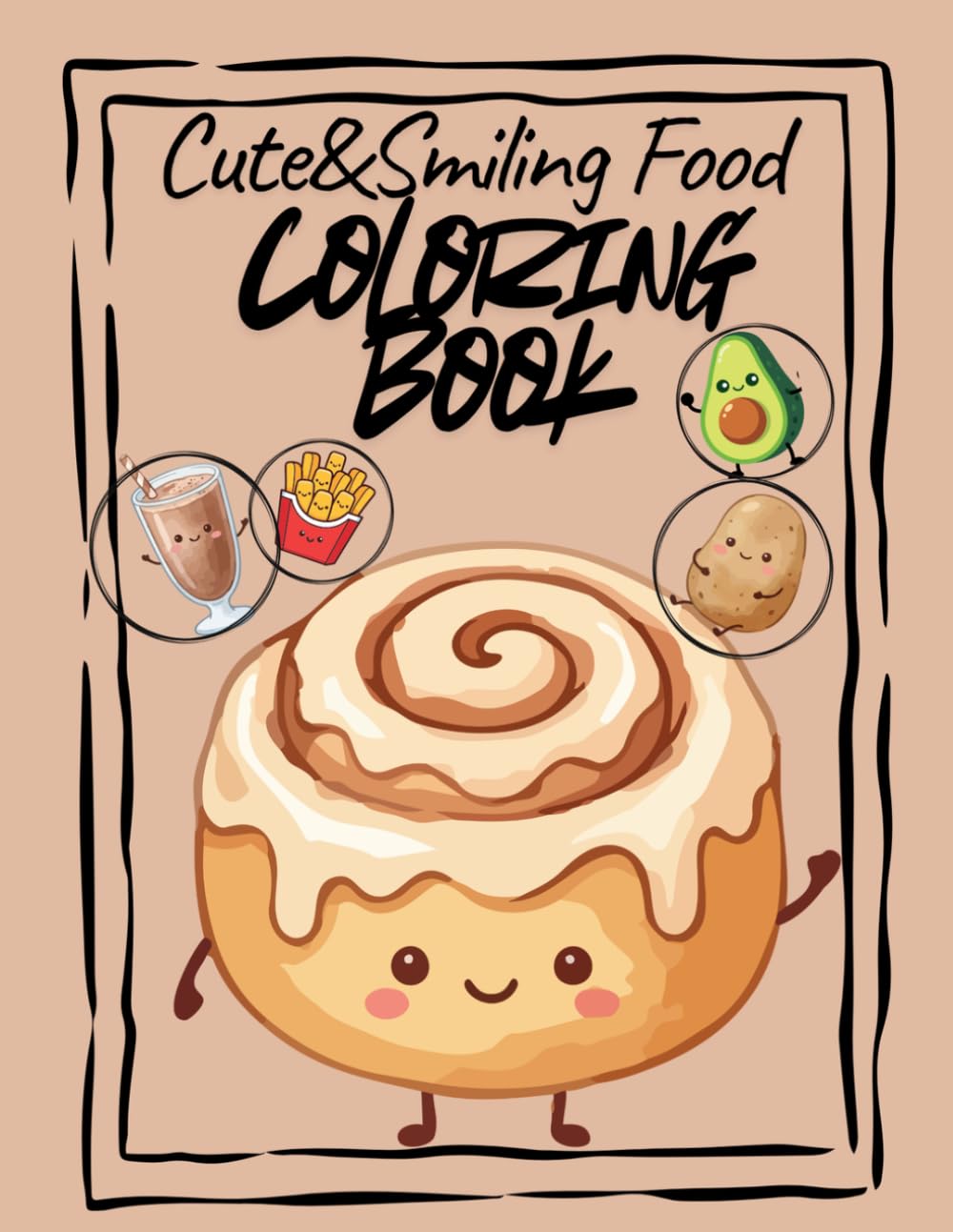 Cute & smiling food coloring book