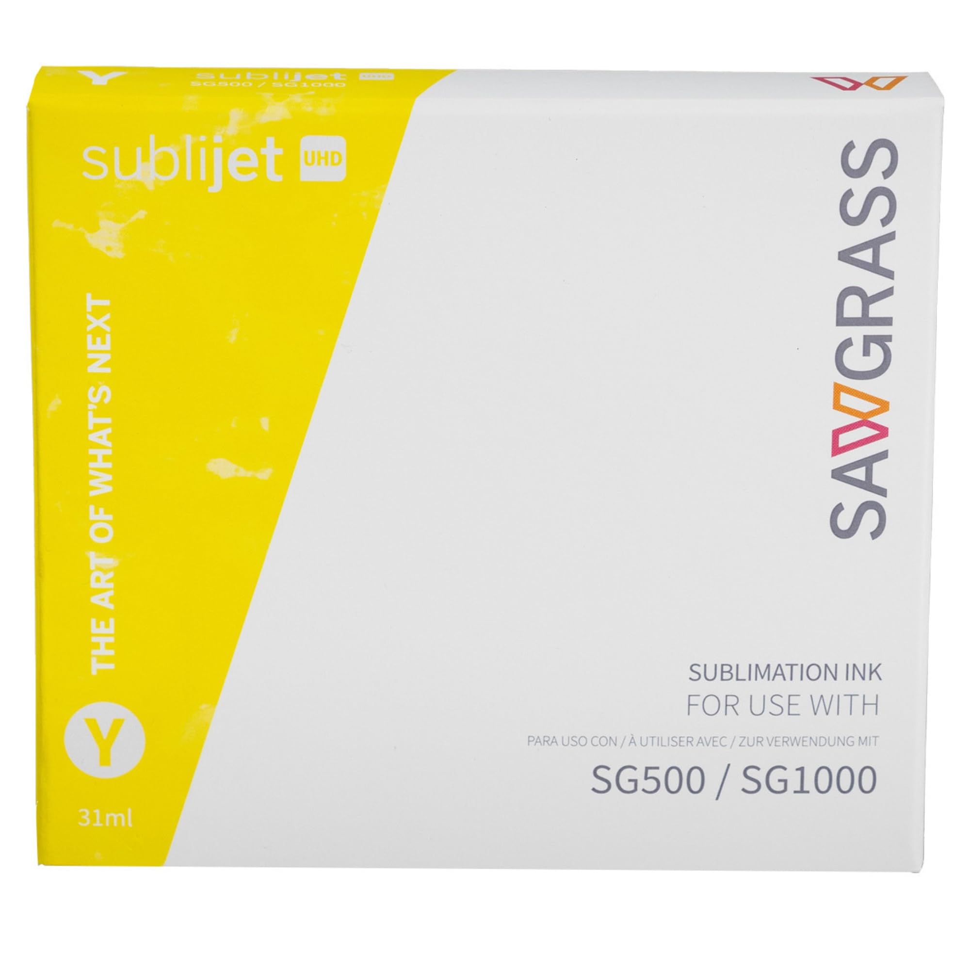 Sawgrass SubliJet UHD Sublimation Ink Cartridge - Yellow - High-Performance Ink SG500 SG1000 Sublimation Printers - Long-Lasting, High-Viscosity Gel