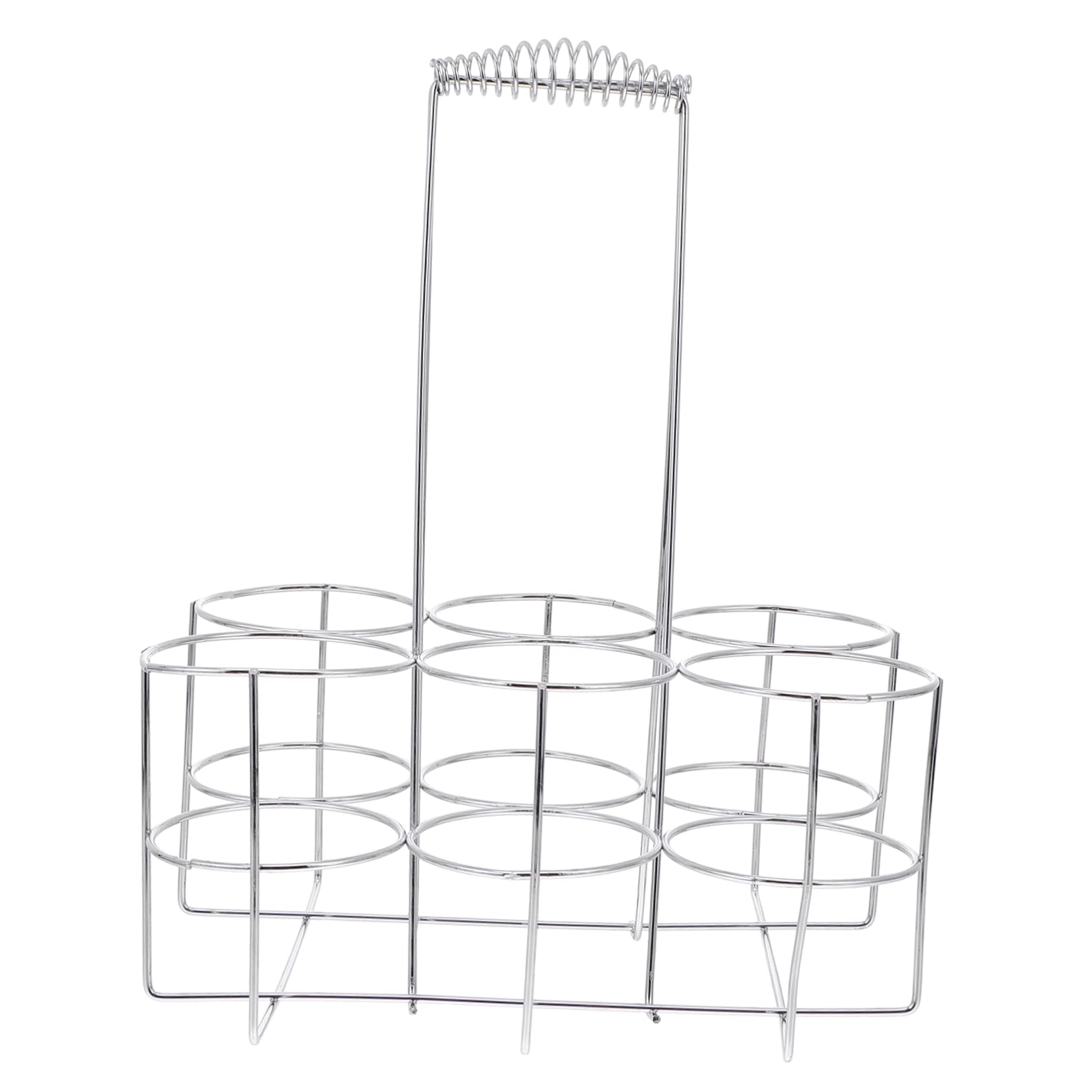 Mikinona Beer Storage Basket 6 Bottle Capacity Beer Rack Carrier Wine Bottle Holder Stainless Steel