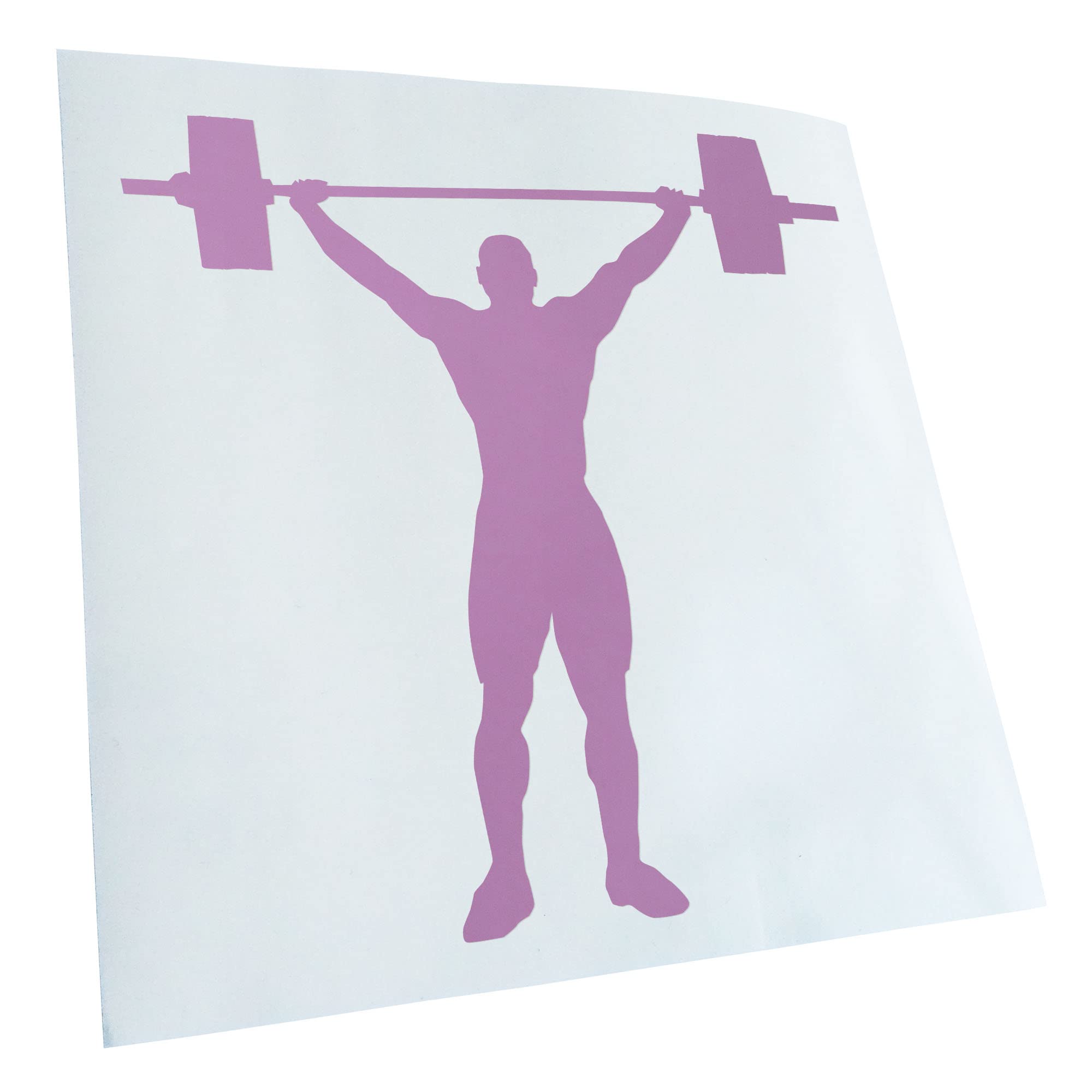 Kiwistar - Car Sticker - Lilac - 60 x 60 cm Weightlifting - Rear Window Car Sticker Weatherproof for Car Truck Moped Truck - Sticker Exterior Self-Adhesive Tuning Accessories for Window Vehicle