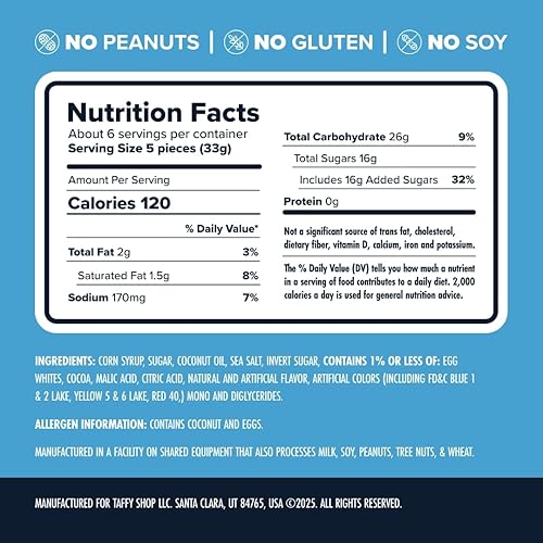 Miniatura 2 de Taffy Shop Berry Favorites, caramelo de agua salada  Surtido de dulces masticables suaves gourmet, paquete variado, aperitivo dulce a granel, regalo