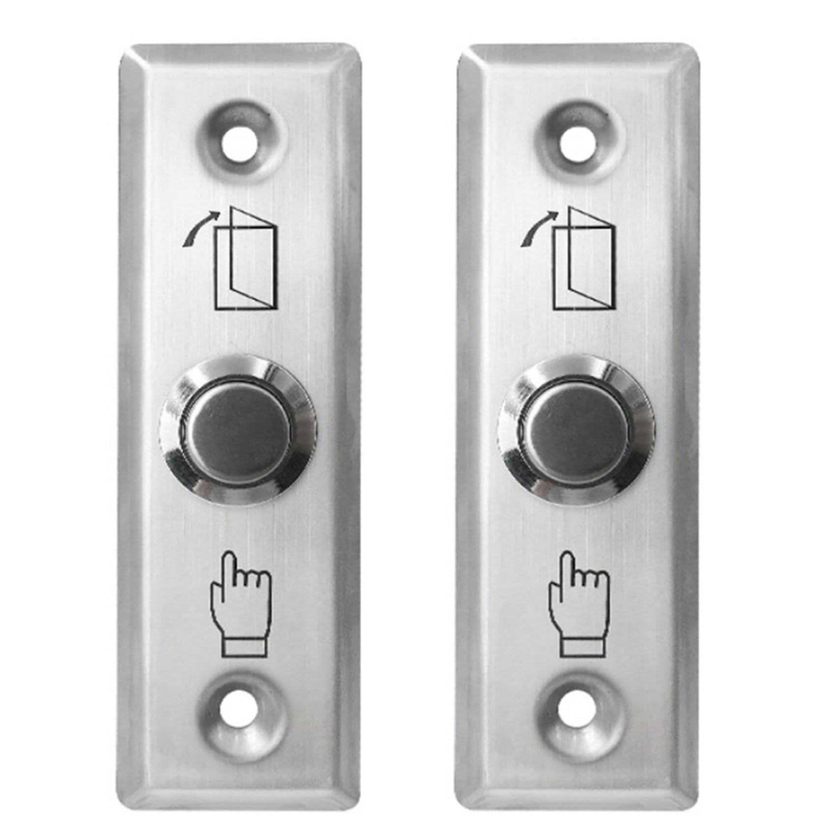 Ctrlzs 2X Stainless Steel Exit Button Switch For Lock Door Access Control System Door Push Exit Door Release Button Alloy