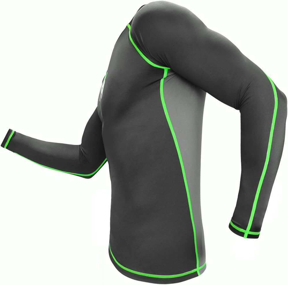 Meister Rush Long-Sleeve Rash Guard for MMA, BJJ & Surfing: Clothing