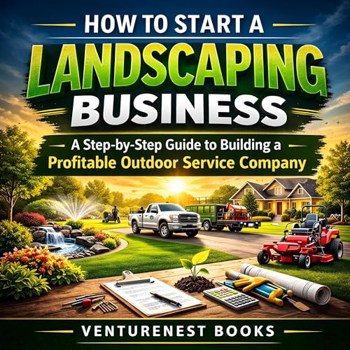 How to Start a Landscaping Business Audiolivro Por VentureNest Books capa