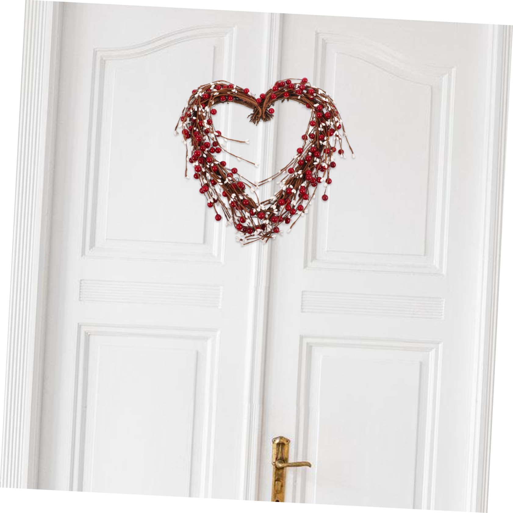 Hohopeti Guirnalda De Roja Colgante Adorno De Corazón para Decoración De San Valentín Wreath Pendant para Fiestas y Eventos Especiales