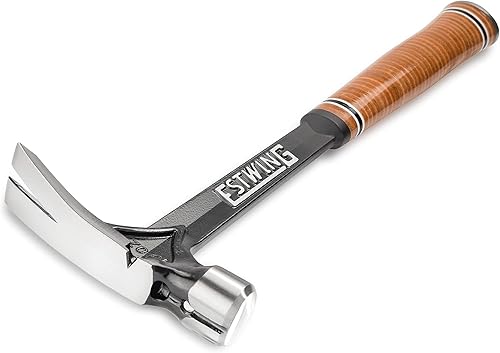 Miniatura 2 de Estwing Serie Ultra - Martillo de carpintero de 540 g con cara lisa y mango de cuero genuino - E19S
