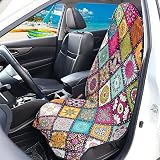 chaqlin Hippie Lotus - Toalla de asiento de coche para mujer, lavable, protector de asientos delanteros, sudaderas con capucha, impermeable, se adapta a la mayoría de coches, SUV, camiones, furgonetas