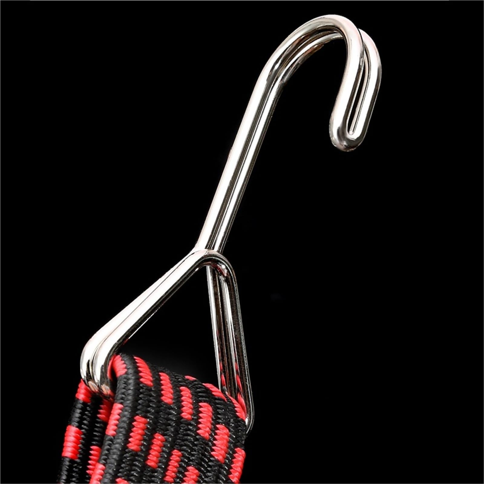 5 corde elastiche con ganci da 1/2/3/4/5 m, cinghie elastiche regolabili for portapacchi da tetto for bici, campeggio(Black,5m/19.69ft)