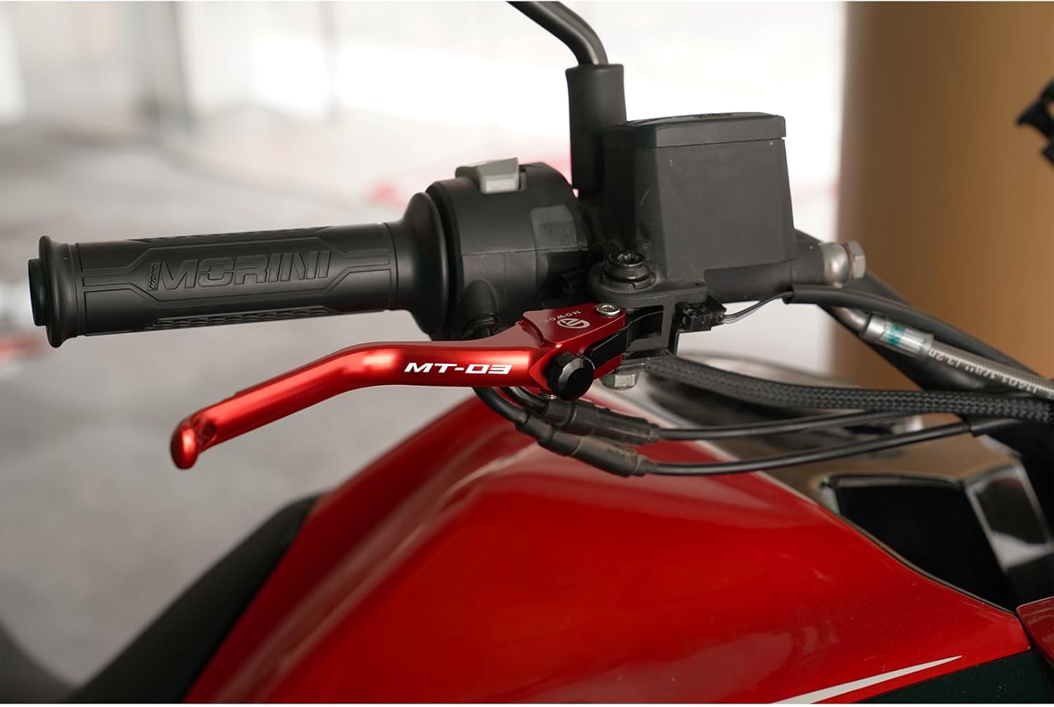 MOWOK Motorcycle CNC Brake Clutch Levers Fit for Yamaha MT03 MT-03 2015 2016 2017 2018 2019 2020 2021 2022 2023 2024 2025 (Blue)