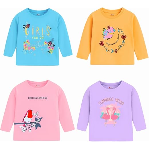 Lush Plush Girls Cotton Full Sleeves T-Shirt