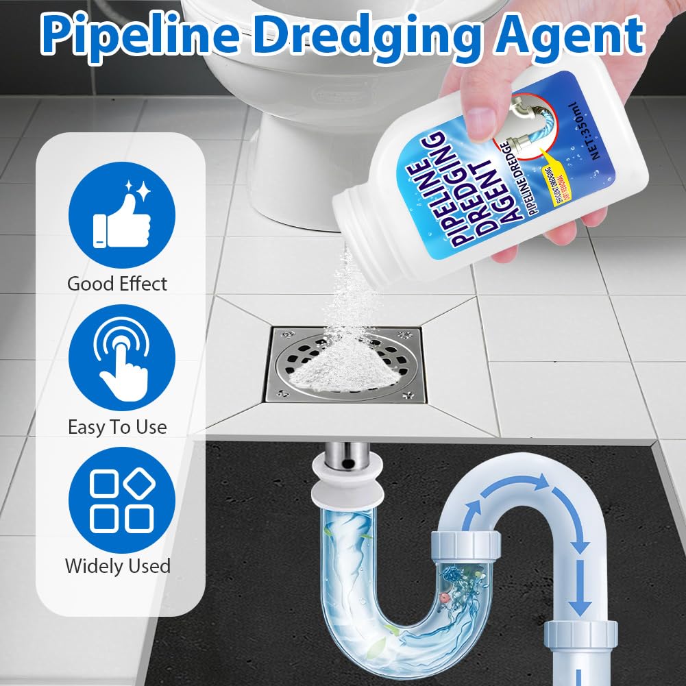 Powerful Pipe Dredging Agent, Powerful Quick Cleaning Drain Toilet Cleaner Tool, Disincrostante for Scarichi, Capelli, Kitchen and Toilet Pipelines