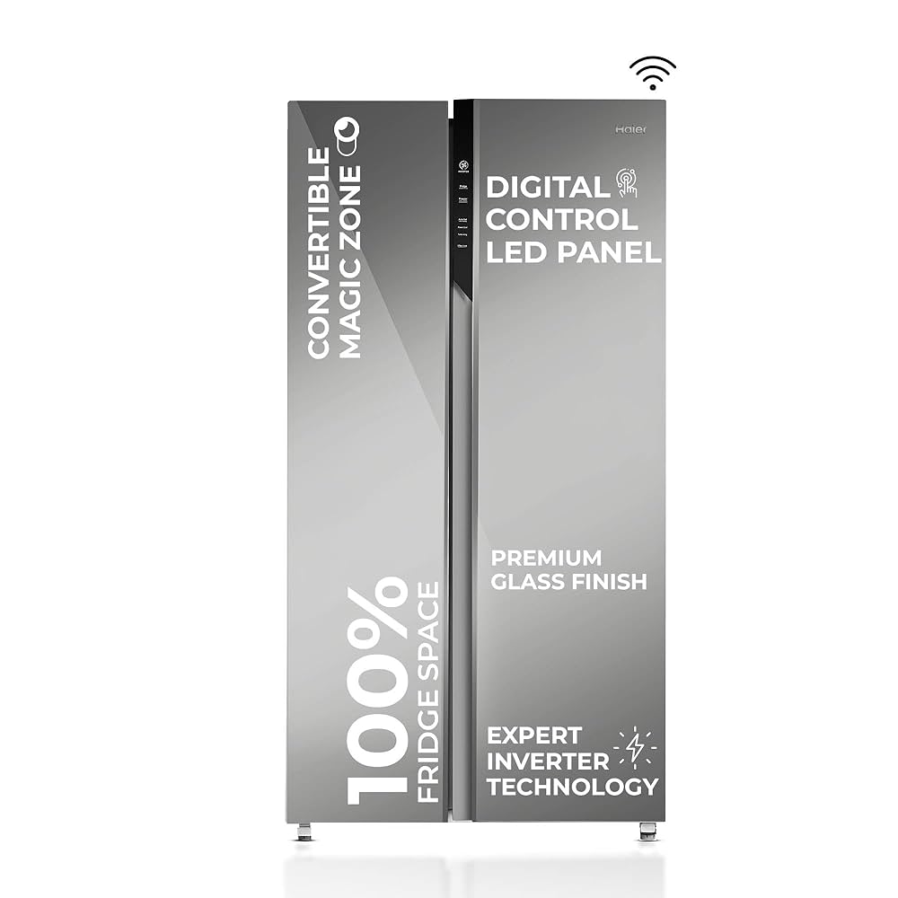 Haier 596 L, Wi-Fi enabled 3 Star, 2-Door Side by Side