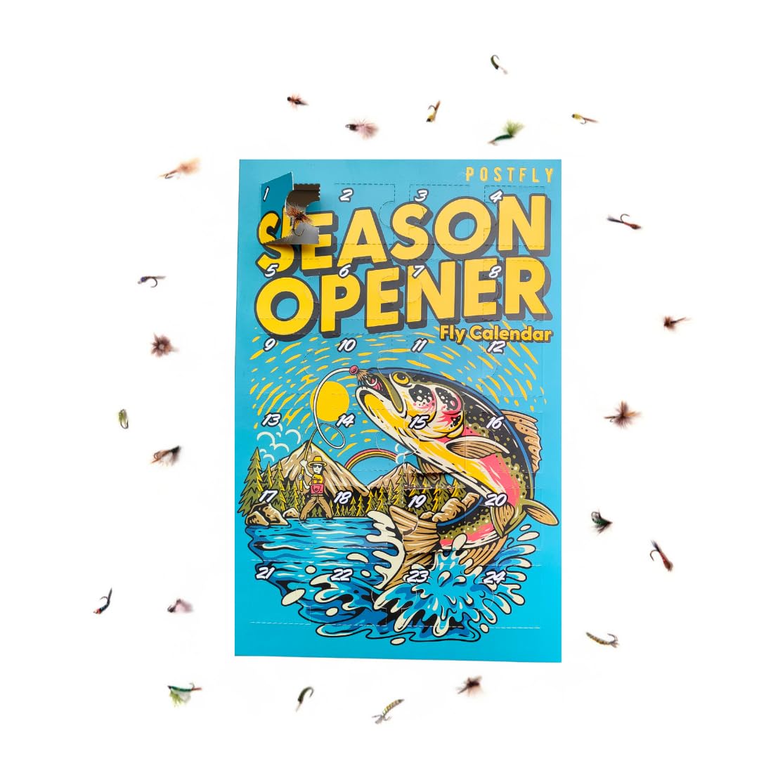 Calendario de pesca con mosca estilo adviento para abrir la temporada