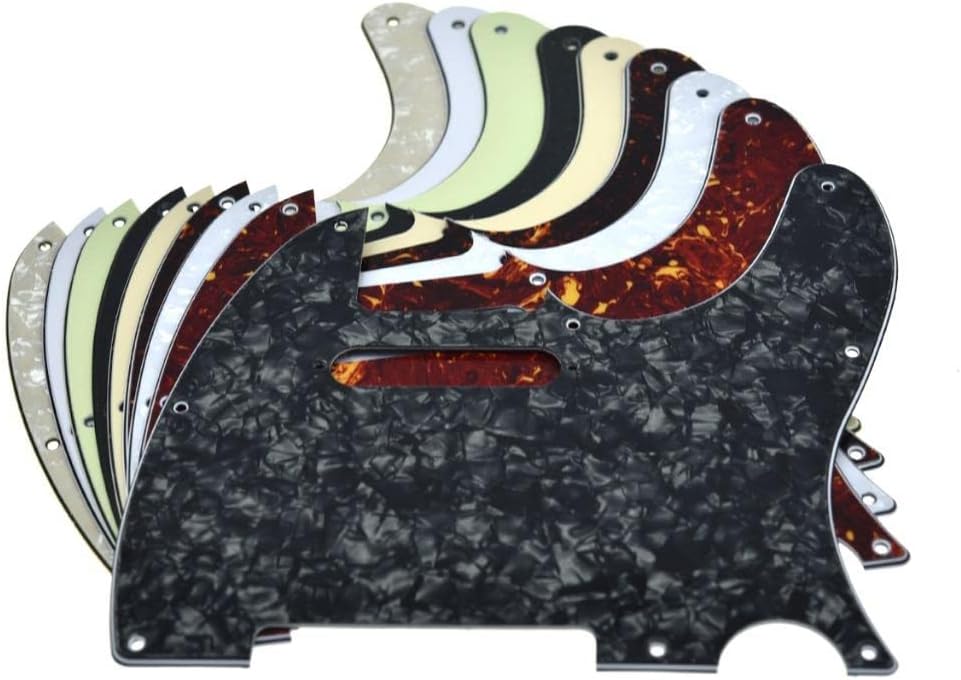 KAISH 8 Hole Tele Style Guitar Pickguard TL Pick Guard with Pickup Mounting Screw Holes for Tele/Telecaster Vintage Tortoise