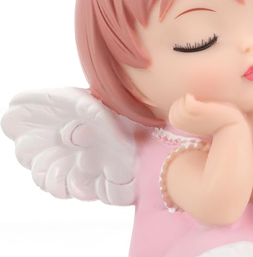 Miniatura 5 de KESYOO Decoración para pastel de ángel, bonita decoración de pastel de hada para niños, fiestas de cumpleaños, adorno para hornear, 4.3 pulgadas