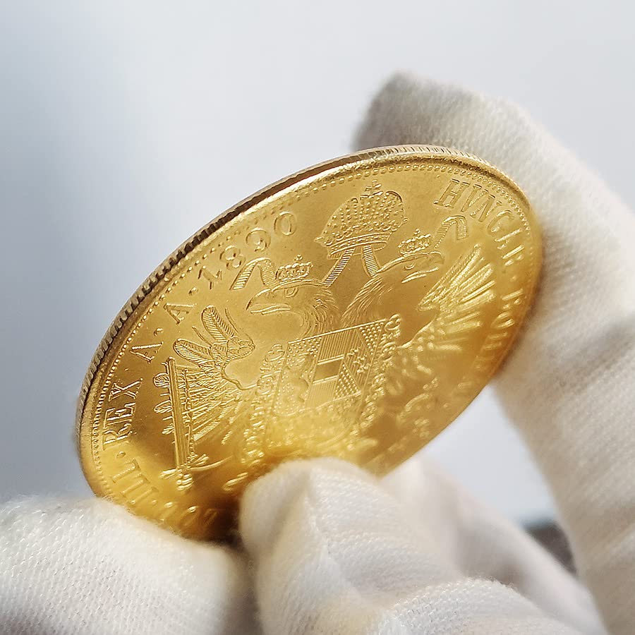 Amazon.co.jp: 1890年 オーストリア王 Frans Josef アンティーク ゴールド コイン フランシス 2 世 金メッキ コイン  : ホビー