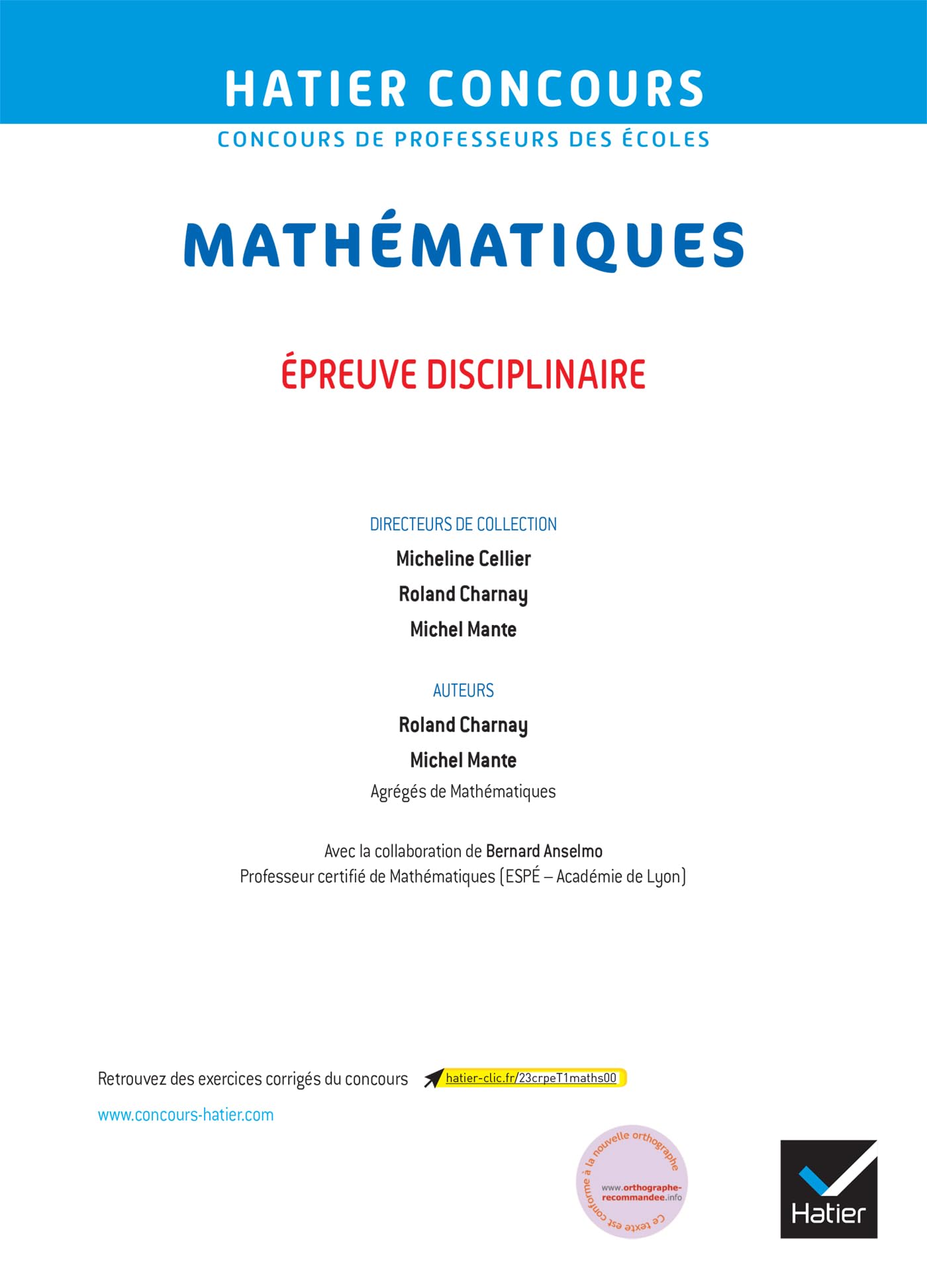 Mathématiques - CRPE 2026-2027 - Epreuve écrite d'admissibilité - L3 et M2