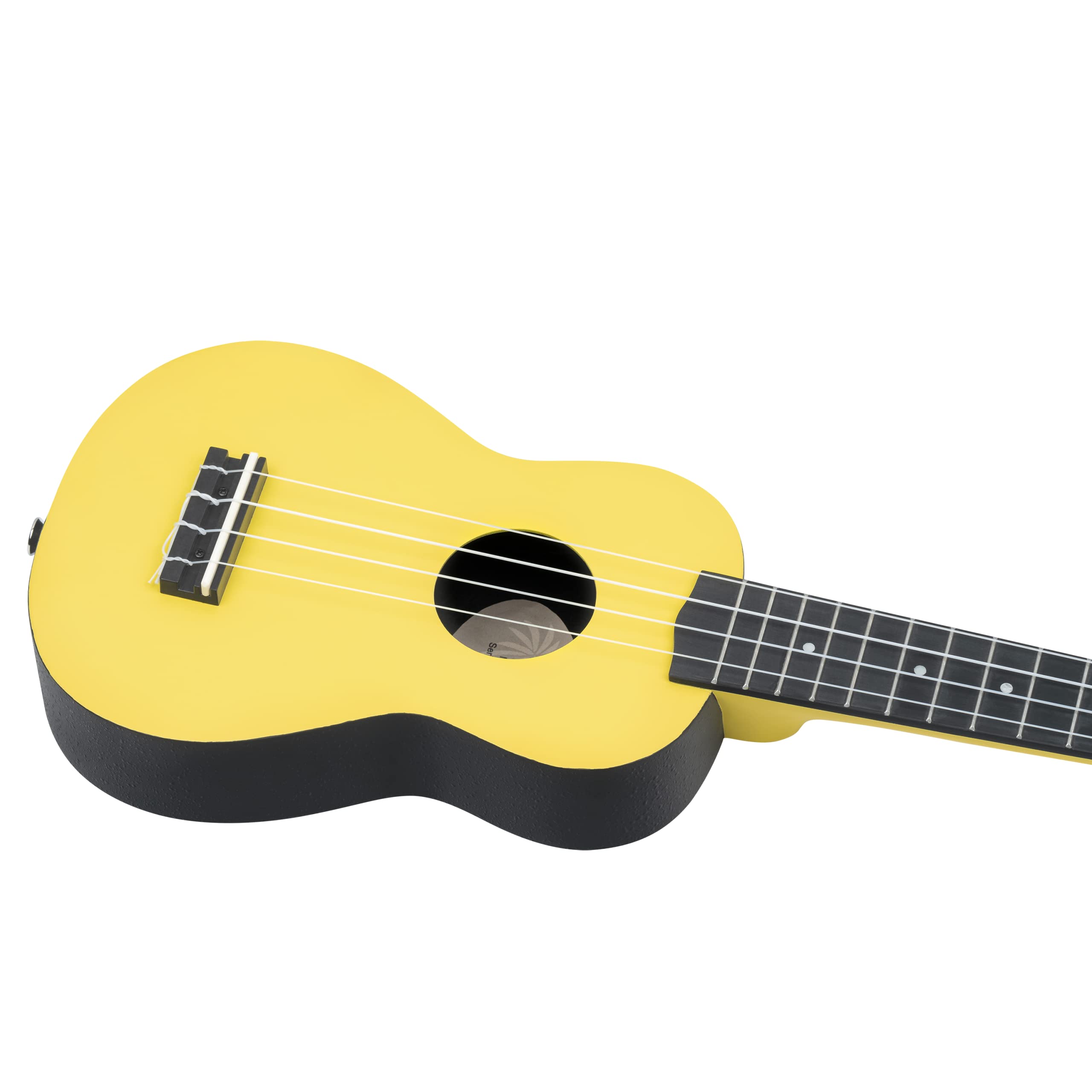 Ortega Guitars Sopran Ukulele Akustisch – Keiki K2 Series – Inklusive Zubehör – Agathis, ABS, Gelb (K2-LGR)