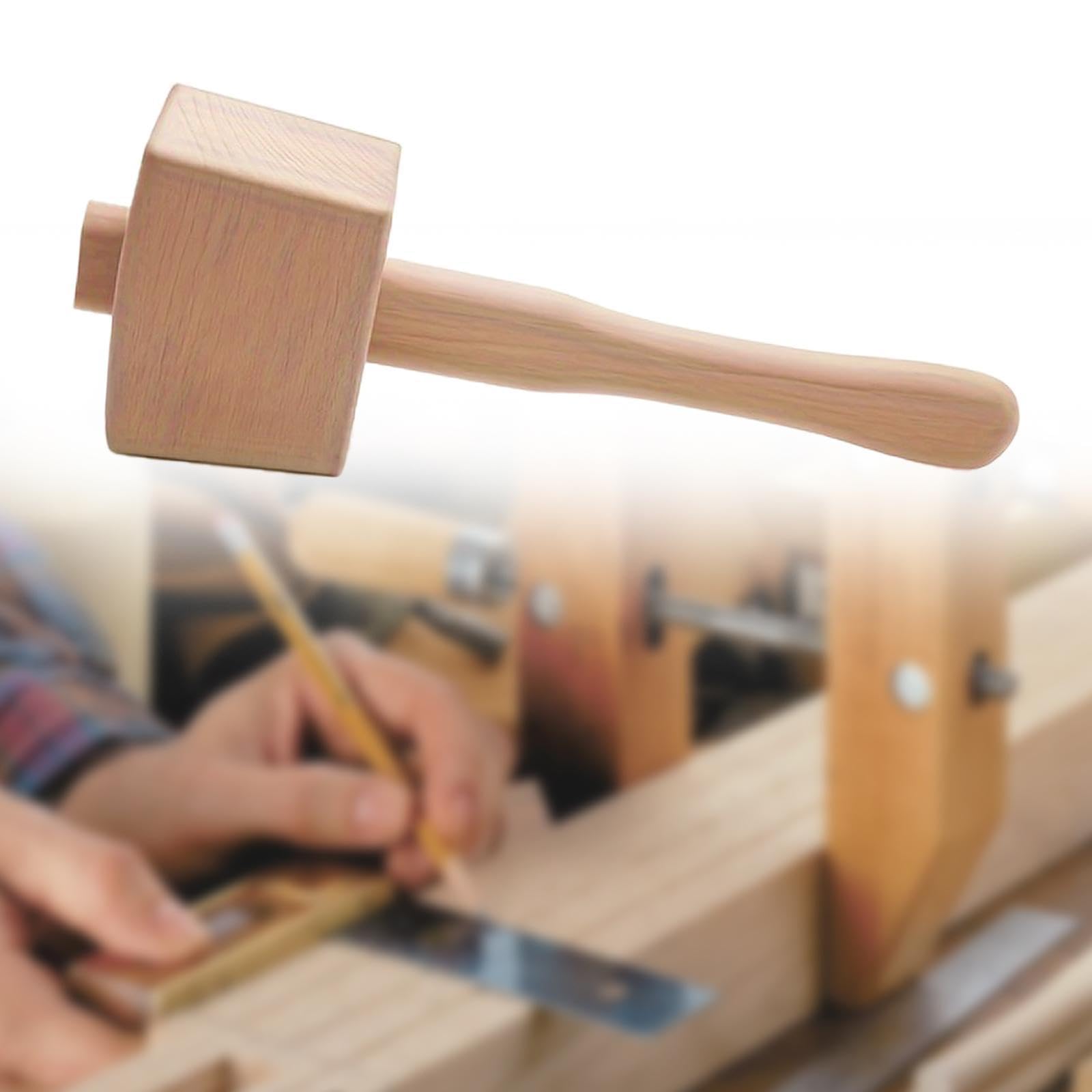 Maillet En Bois avec Manche, Outil de Menuisier, de Qualité Supérieure, Marteau de Menuisier