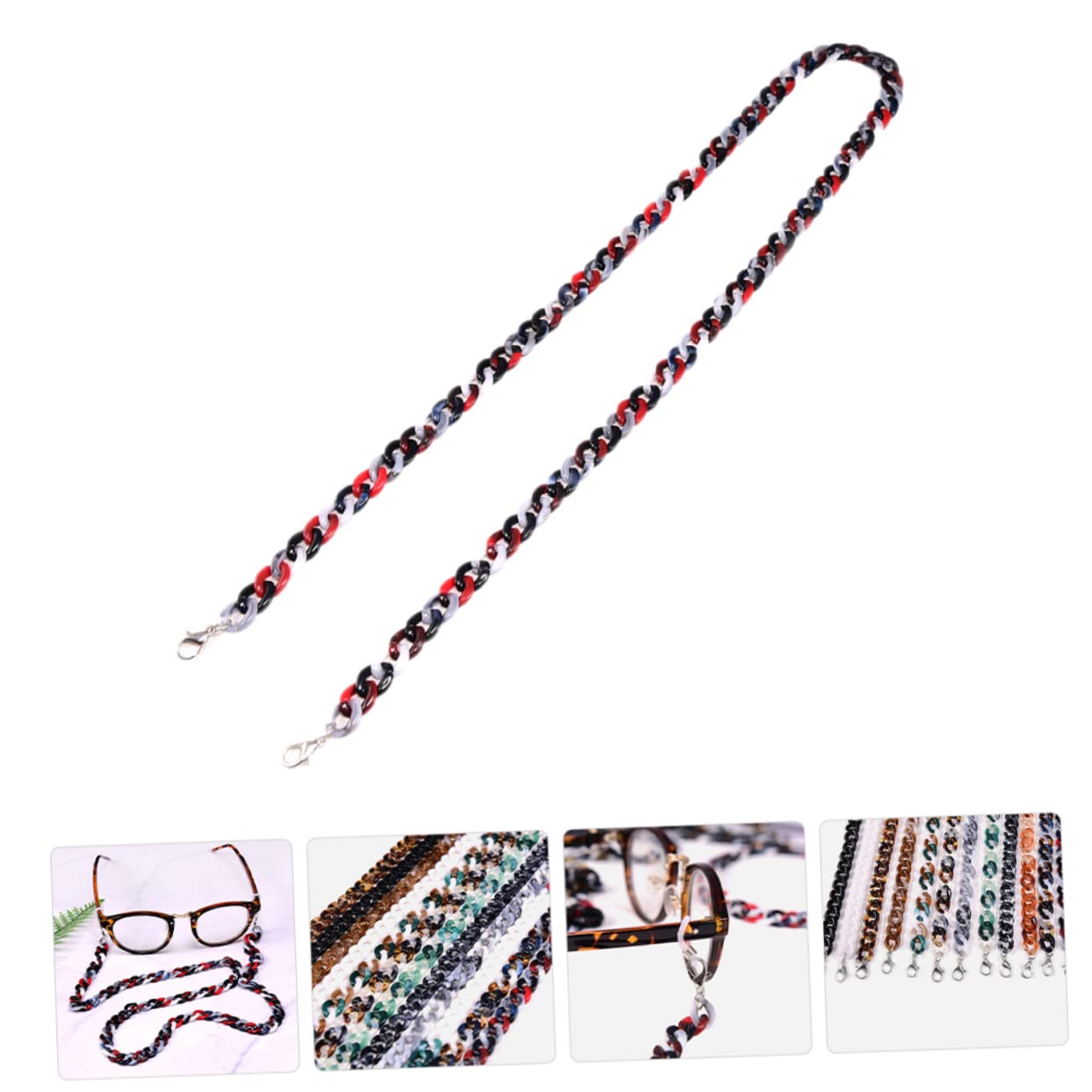 BESPORTBLE Catena Di Occhiali Multiplo Regolabile Occhiali Da Sole Catena Per Occhiali Da Donna Cordino Blu Occhiali Regolabili Cinghie Porta Occhiali Catene Acrilico