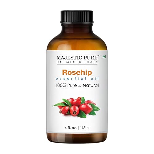 Aceite de rosa mosqueta para el rostro uñas cabello y piel de Majestic Pure 100 natural y puro prensado en frío 4 onzas