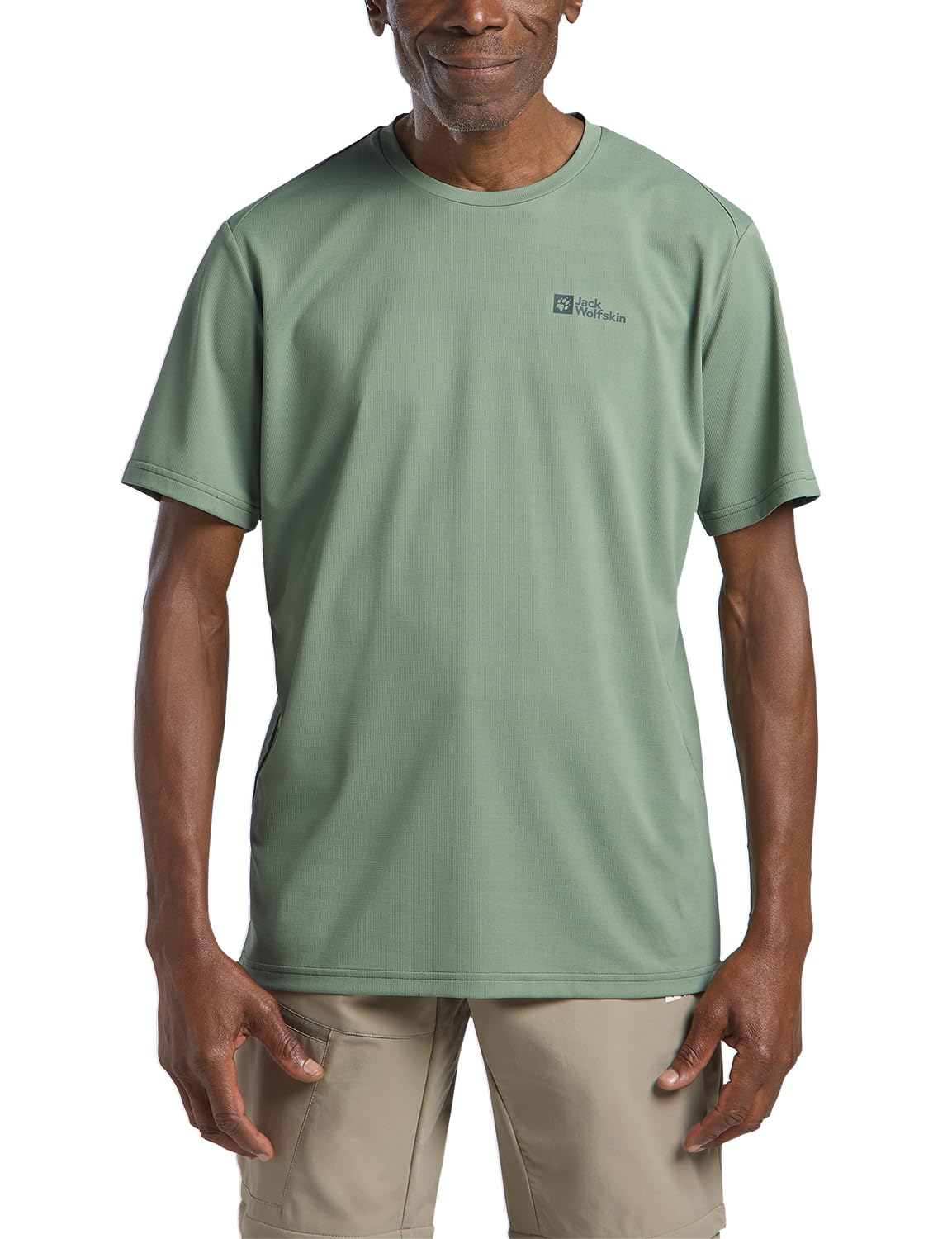 Jack Wolfskin Men's Delgami S/S M T-Shirt, Eucalyptus, M