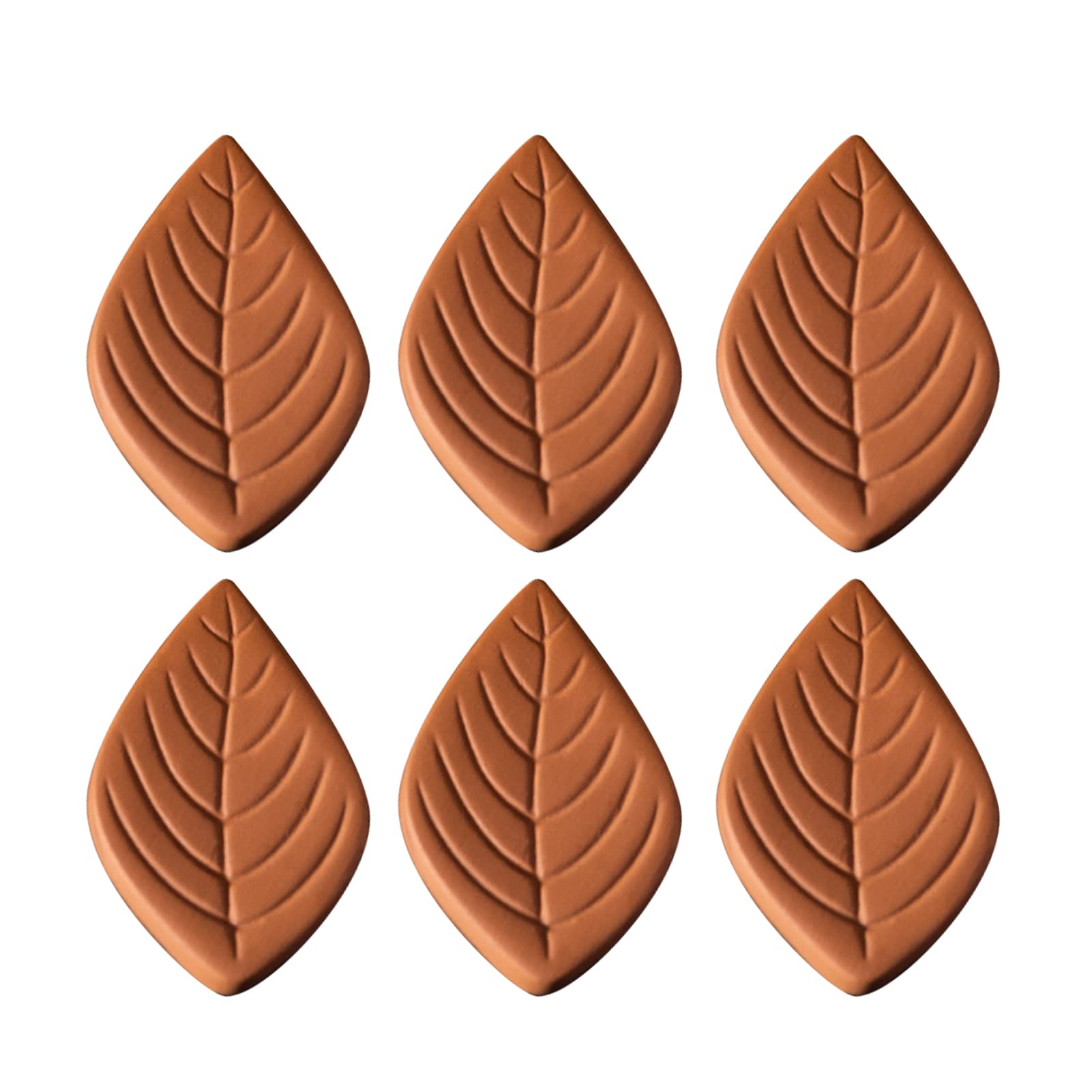 Brown Sugar Keeper Saver, 6pcs Terracotta Sugar Saver Keeps Brown Sugar Soft or Keep Dry Food Storage Containers Leaf Design