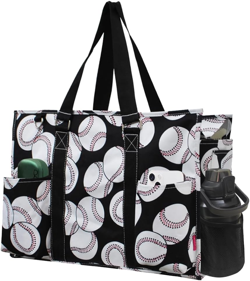NGIL Zip-Top Tote Bag with Exterior Pockets for Working Women, Teachers, Nurses, and Moms, Design in USA
