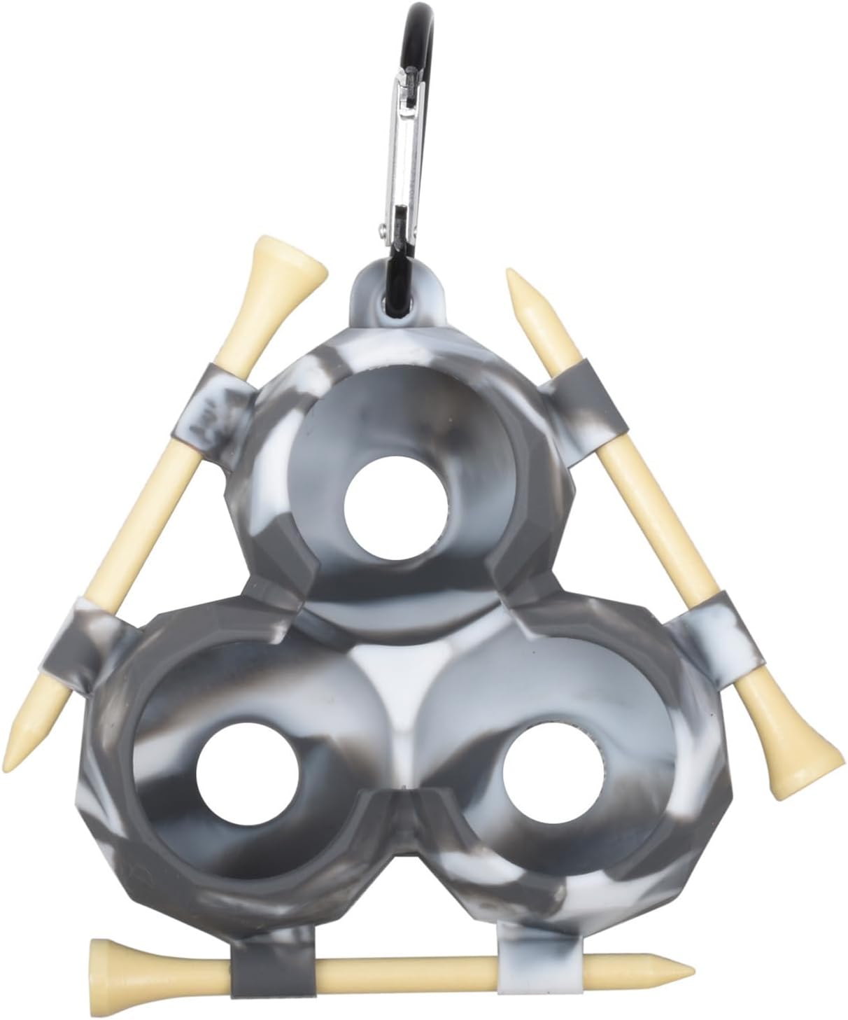 Silicone Golf Ball Cover 3 Pack with Tees Compact Carry Clip Multiple Colors Golf Training Exercise Essential Ball Protector with Tees