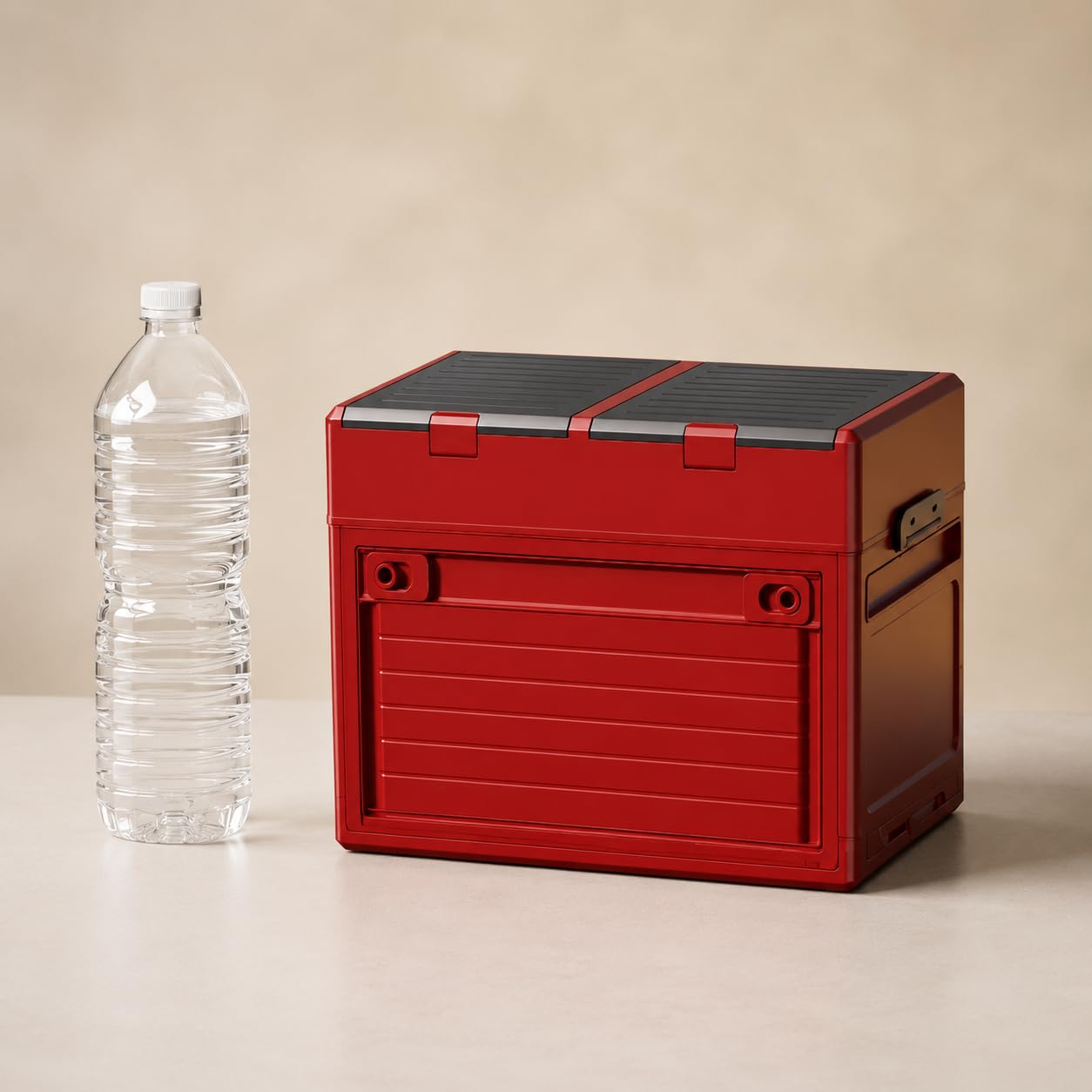 predolo Caisse Rangement Plastique Pliable 60-70L, Boîte Rangement Empilable avec Couvercle, Roulettes et Poignée, Idéale pour Déménagement Pêche Jouets