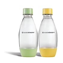 sodastream DuoPack – Confezione da 2 linguette in plastica, 0,5 l, lavabili in lavastoviglie, colore: verde e giallo