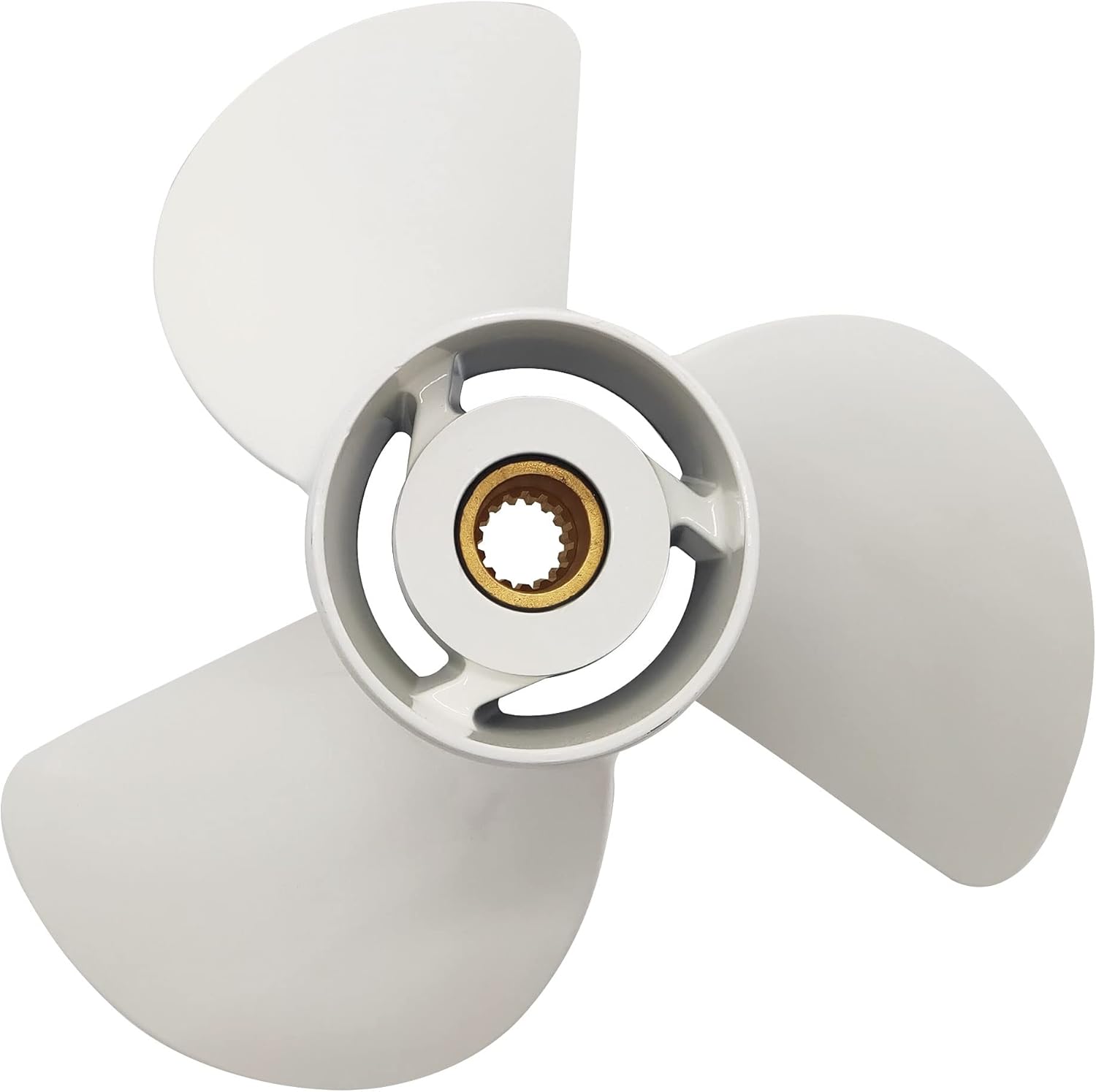 FAWAY 13 1/2x15-K Boat Motor Aluminum Propeller 6E5-45947-00-EL - Compatible with Yamaha Outboard Engines 60HP 70HP 75HP 80HP 85HP 90HP 115HP 130HP 15 Tooth-RH - Aluminum Outboard Propeller