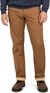 Fleece Lined Pants Men's - Regular Fit | Soft & Warm, Cold Weather Insulated Canvas Winter Pants for Men