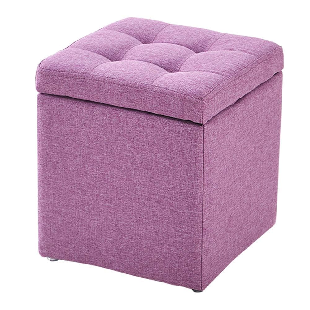 Coffre de rangement compact type pouf cube pour éliminer le désordre couleur E
