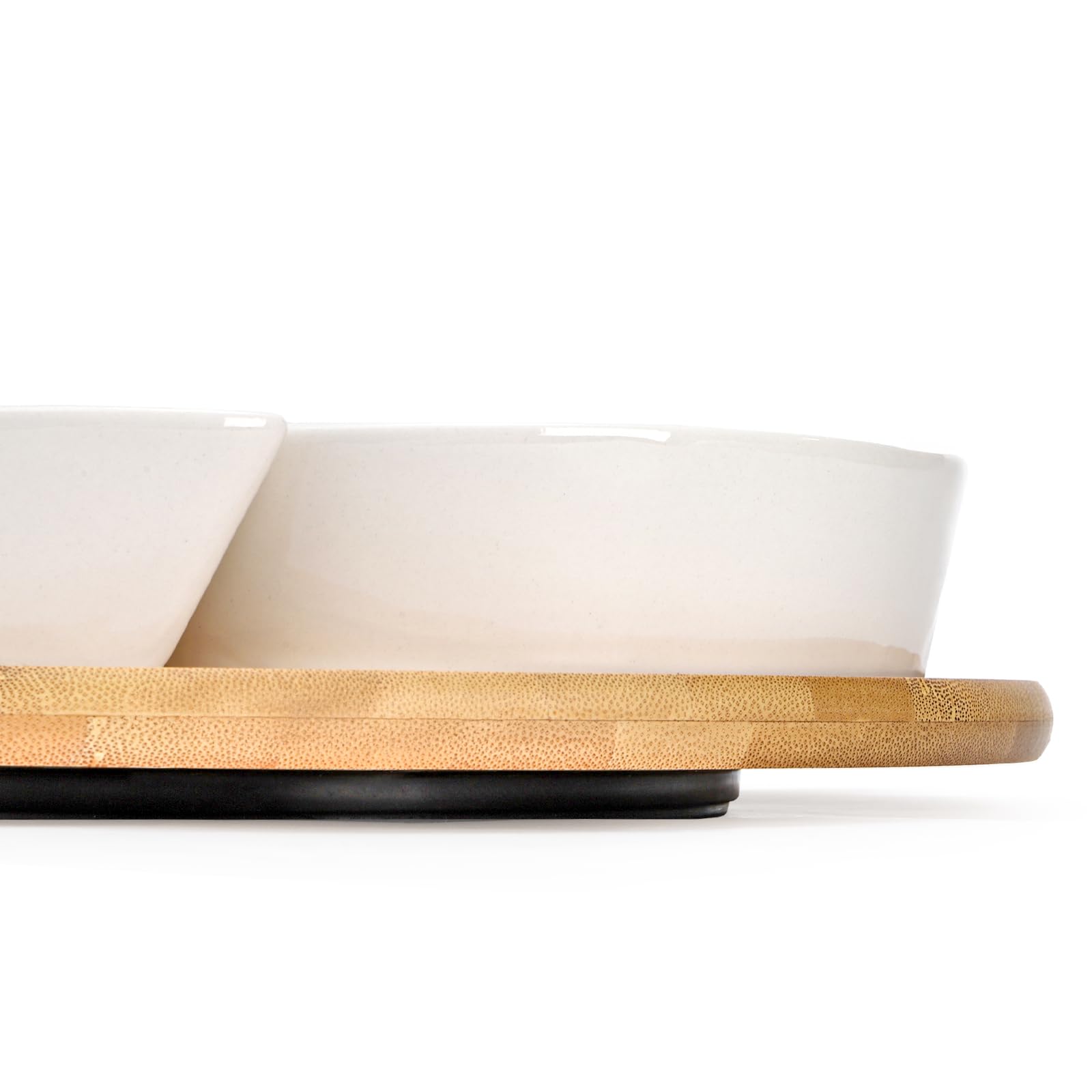 Cididu Keramik-Serviertablett, Platten, Lazy Susan, rotierendes geteiltes Servierset mit 6 abnehmbaren Fächern, 27,9 cm Vorspeisen-Gerichte, Snack-Schüssel-Set für Party, Küche, Obst