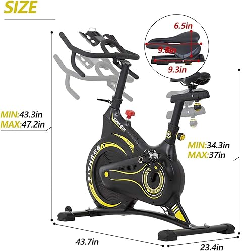 Miniatura 7 de Bicicleta estática para interiores, bicicleta estacionaria, bicicleta de ciclo para el hogar, pantalla WLcd, cómodo cojín de asiento, plegable y