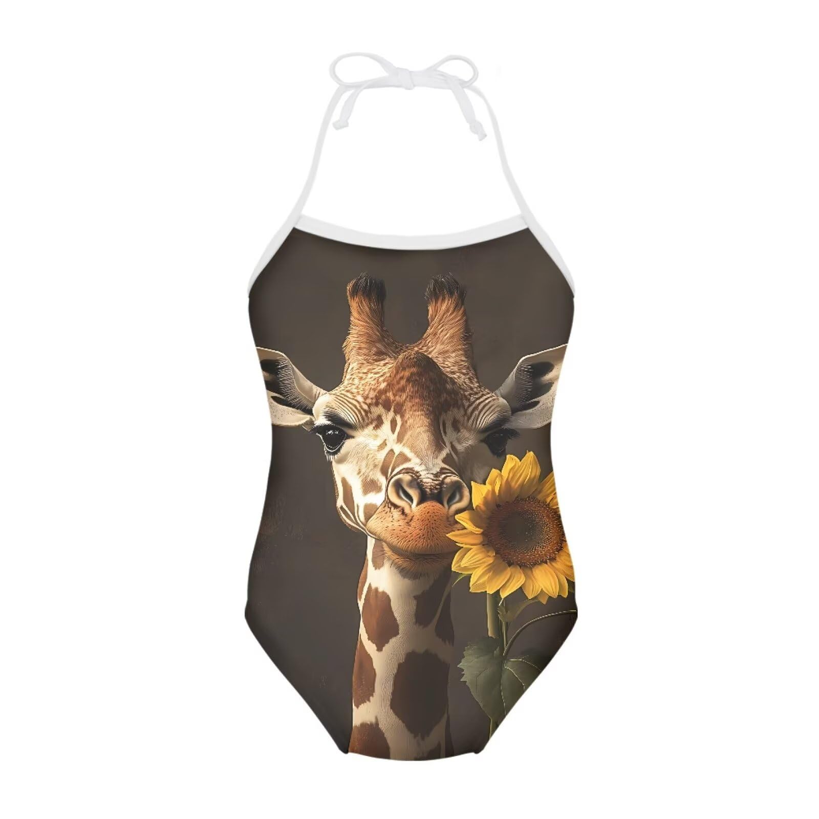 ELEQIN Cartoon Animal Cute Girls One Piece Swimsuit Adjustable Swimwear for 3Y-10Y