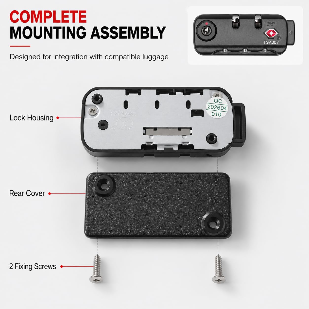 Street27® TSA Security Lock 3 Digit Combination Lock Suitcase Bag CodeLock Padlock - Portable and Lightweight, Combinations Luggage Travel_Lock TSA007 - Black — Amazon image 5