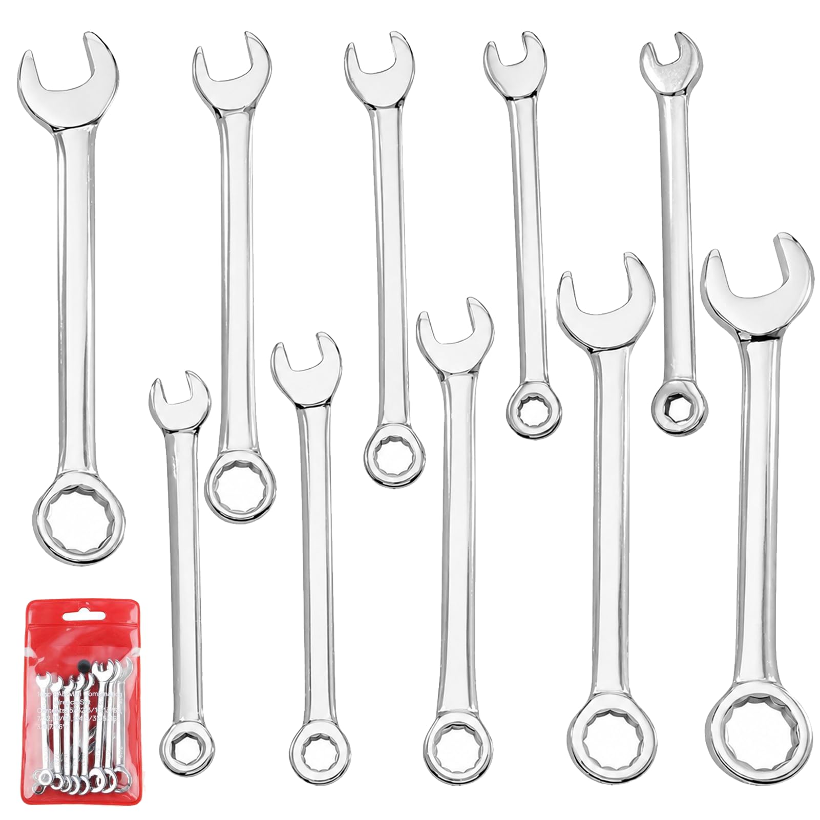 10 PCS Spanner Sets, 5/32-7/16 Inches Metric Spanner Set Small Spanner Small Combination Wrench Ratchet Spannerr Set Spanner-Set, Spannerr Repair Tools for Home Appliance Furniture Bike Car Repairs