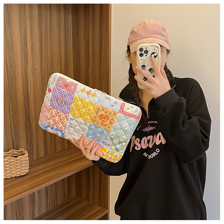 Funda acolchada para laptop Tooe 13 pulgadas Gingham miniatura 5