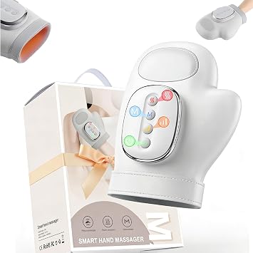Hand Massager, Cordless Massagers with Heat and Compression for Arthritis Carpal Tunnel Relief, 3 Massage Modes 3 Heating Levels 5 Intensities, Portable Electric Massagers, Ideal Gifts for Women Men