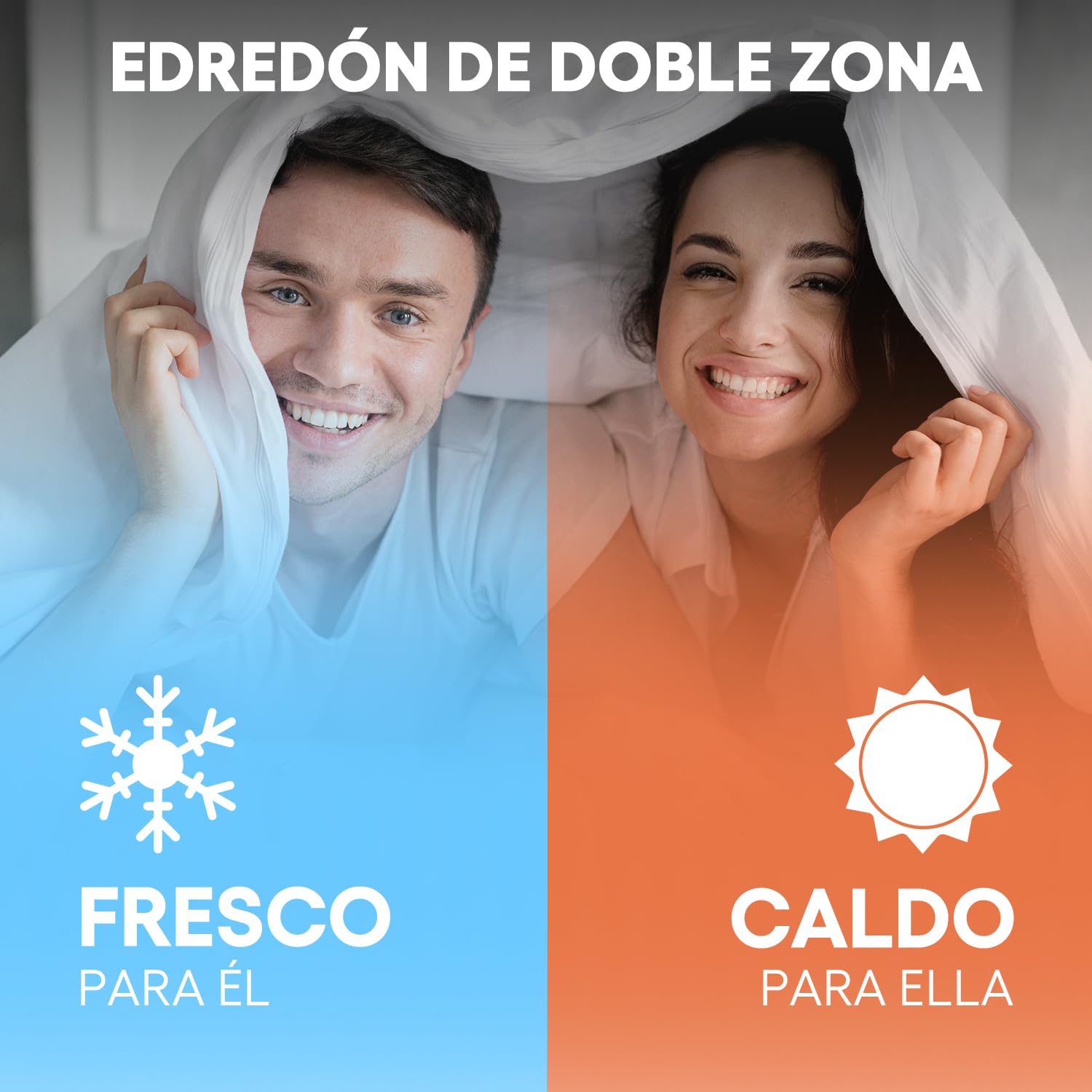 SöMN Kömforte Piumone Doppia Per Coppie | Ipoallergenico, Alternativo Alla Piuma Naturale | Un Confort Personalizzato | Piumone A Due Temperature Lavabile In Lavatrice (Bianco, Doppio Europeo)