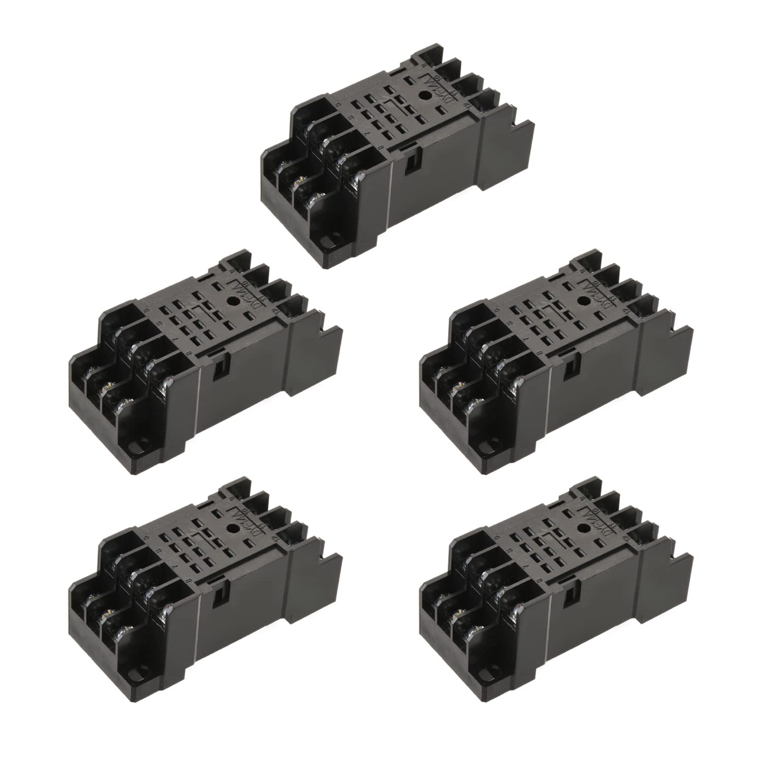 Heyiarbeit 14-Pins DIN Rail Mounted Power PYF14A Relay Socket Base Holder for Relay 5Pcs-image-5