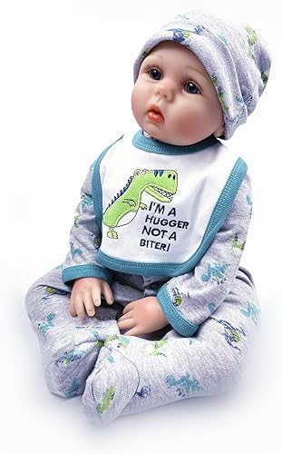 Miniatura 7 de Muñecas Reborn para bebé, ropa de 22 pulgadas, accesorios de traje de dinosaurio, 5 piezas, para muñecas recién nacidas de 20-22 pulgadas