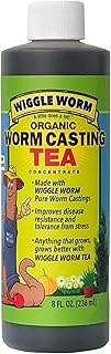 Pure Worm Castings Tea, 8 fl oz - Organic Liquid Fertilizer and Soil Amendment Concentrate for Indoor and Outdoor Plants