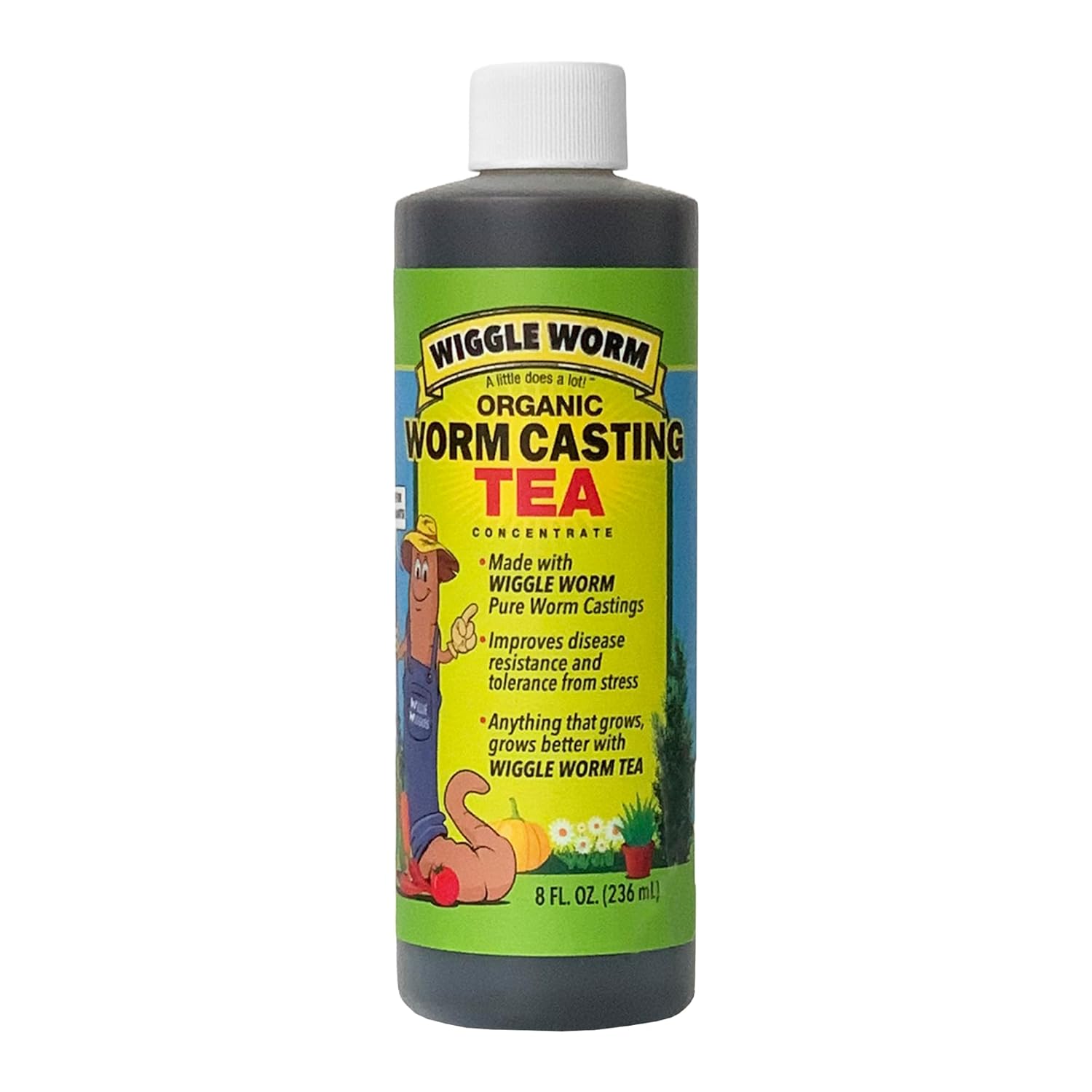 Pure Worm Castings Tea, 1 Gallon - Organic Liquid Fertilizer and Soil Amendment Concentrate for Indoor and Outdoor Plants